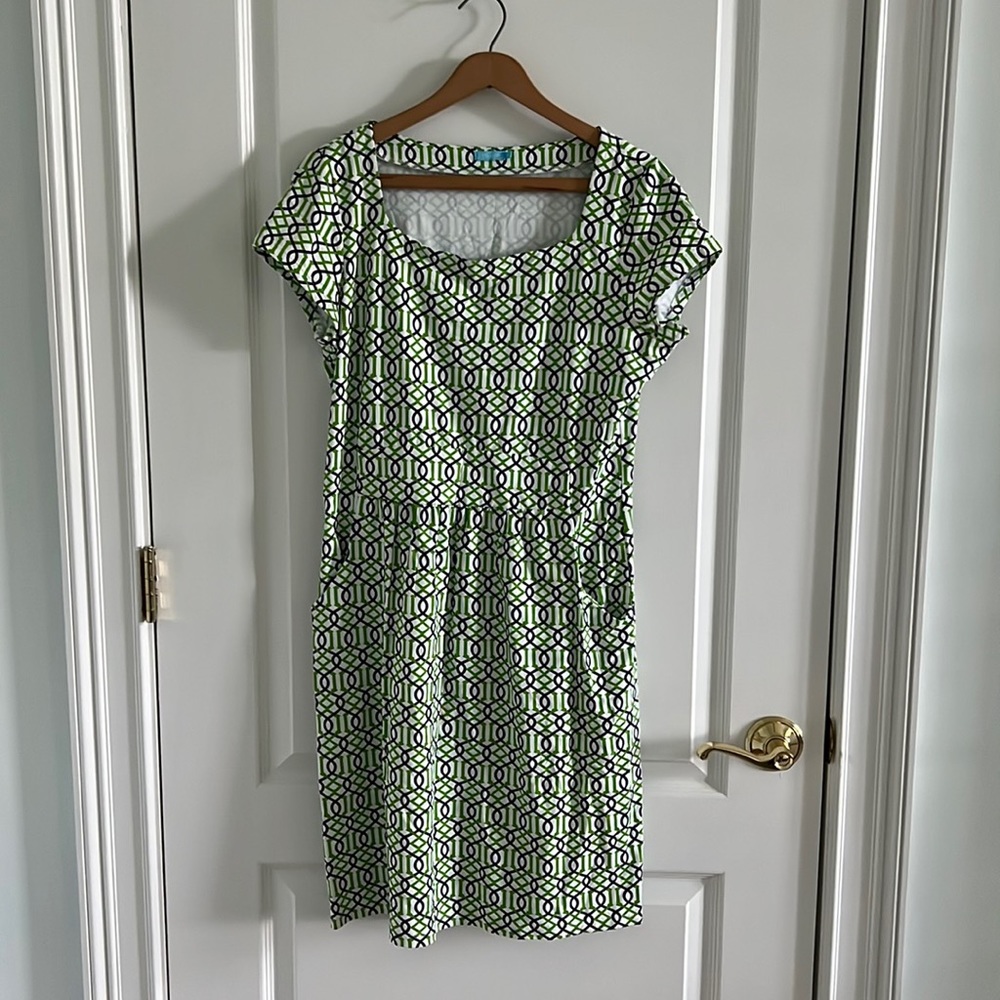J McLaughlin Green/Navy Dress